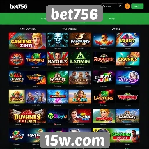 Opções de jogos disponíveis na plataforma bet756